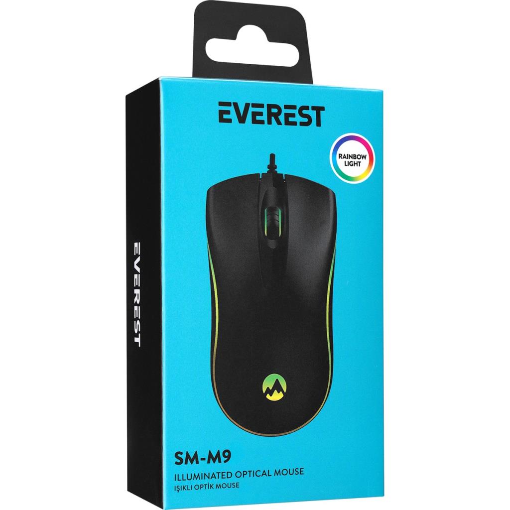 Everest SM-M9 Optik Kablolu Mouse Teşhir