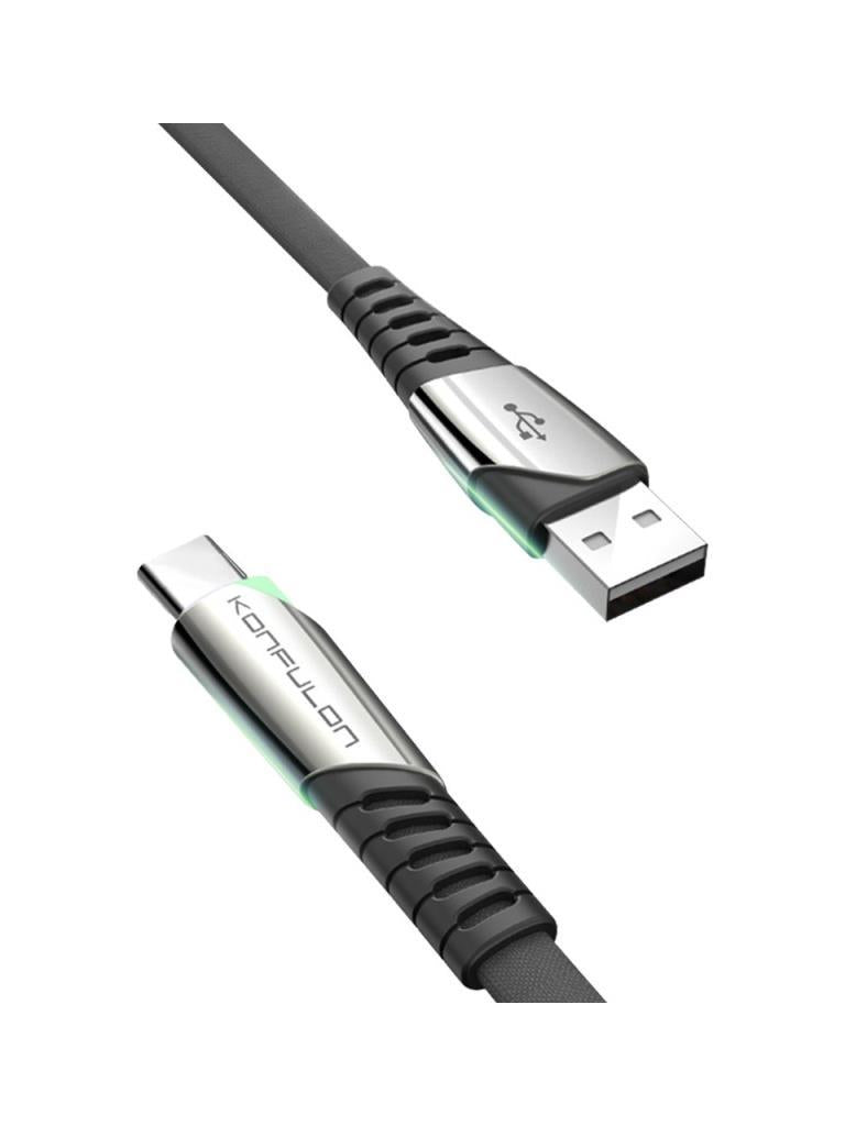 Konfulon DC-18 1 m 5A Type-C to USB Siyah Hızlı Şarj Kablosu - TEŞHİR