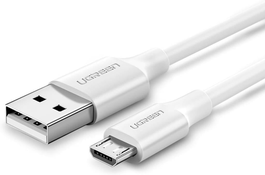 UGREEN 2.0 A USB-A & Micro-USB, Micro USB Data ve Şarj Kablosu, 1 Metre, Beyaz, 60141 Outlet