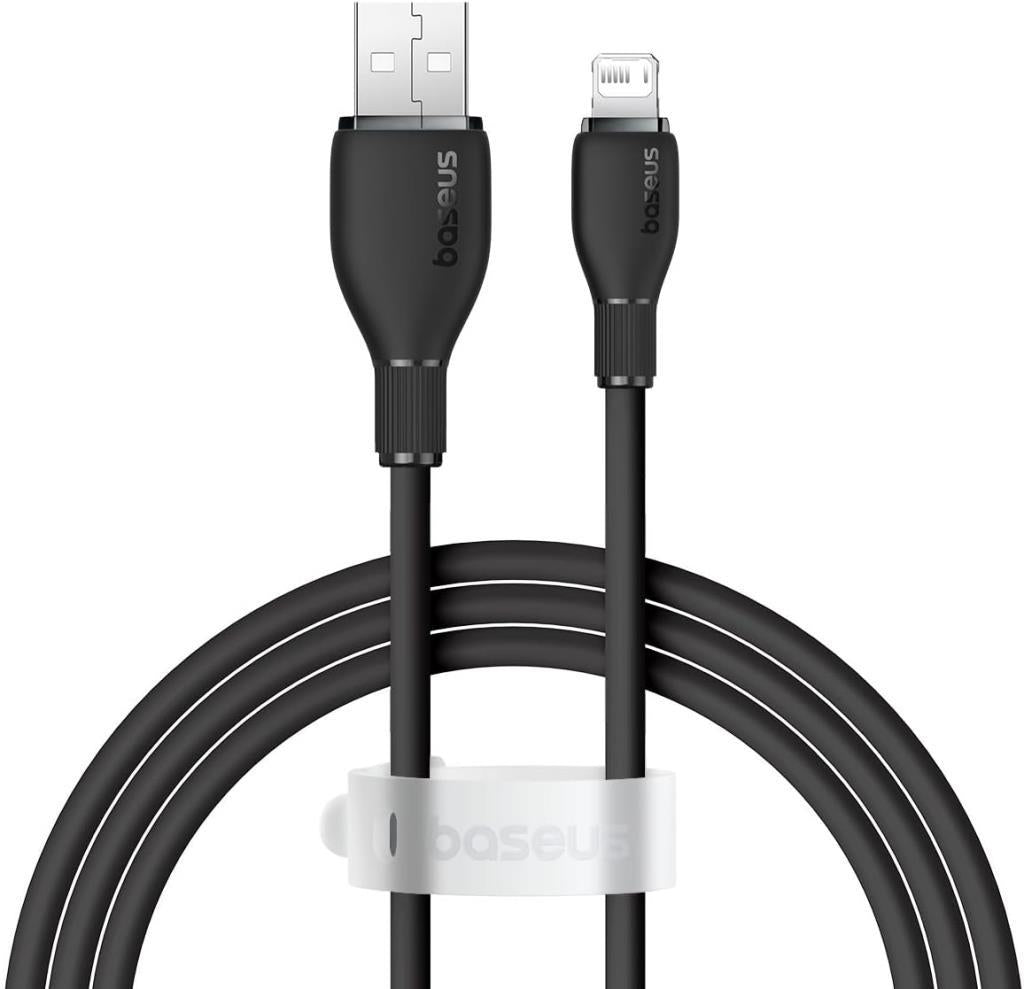 Baseus Pudding 1.2 m Siyah USB to Lightning Hızlı Şarj Kablosu