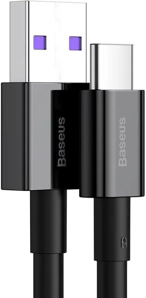Baseus Superior 66 W 1 m Siyah USB to Type-C Hızlı Şarj Kablosu