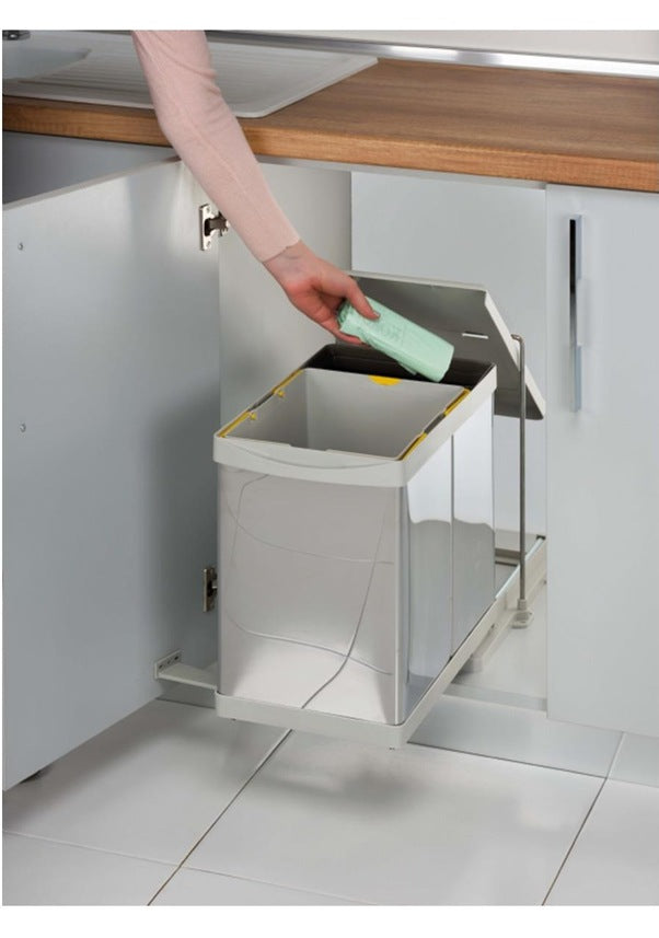 Pelikan 21300 Dolap İçi Çöp Kovası Raylı 16+1 lt - OUTLET