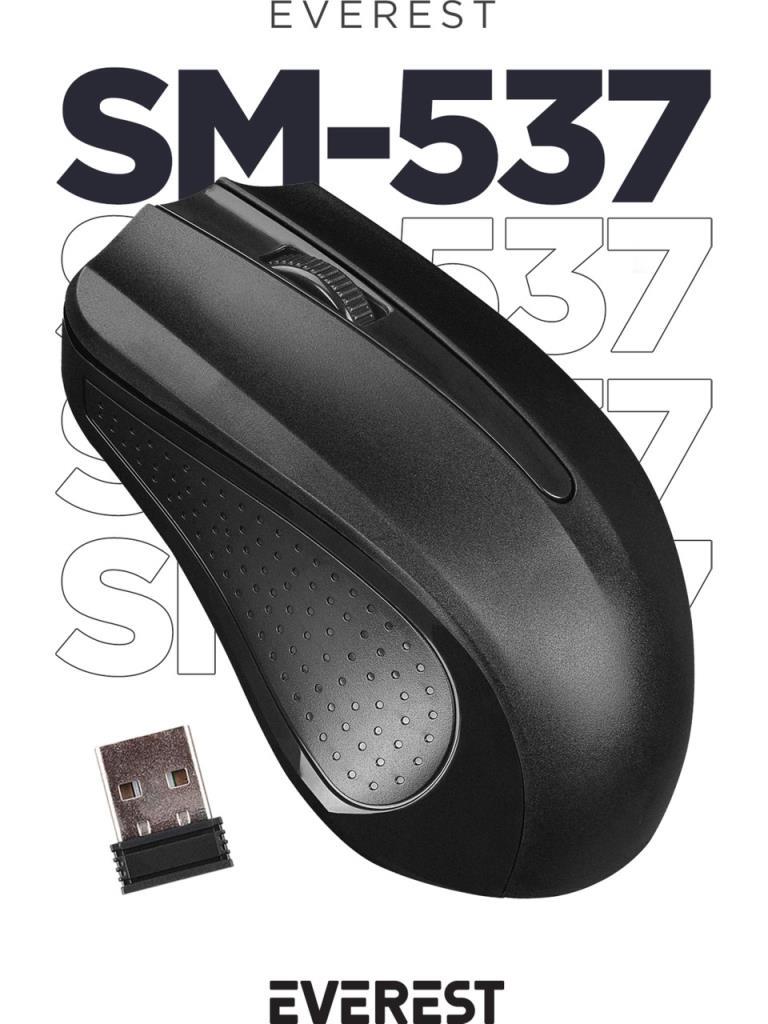 Everest SM-537 Siyah Optik Kablosuz Mouse