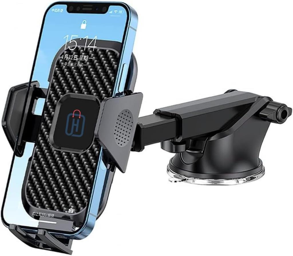 Hobimtek Hb-01 Otomatik Klipsli Araba Telefon Tutucu Ayarlanabilir Cam Ve Torpido Için Yüksek Kalite Tutucu Teşhir