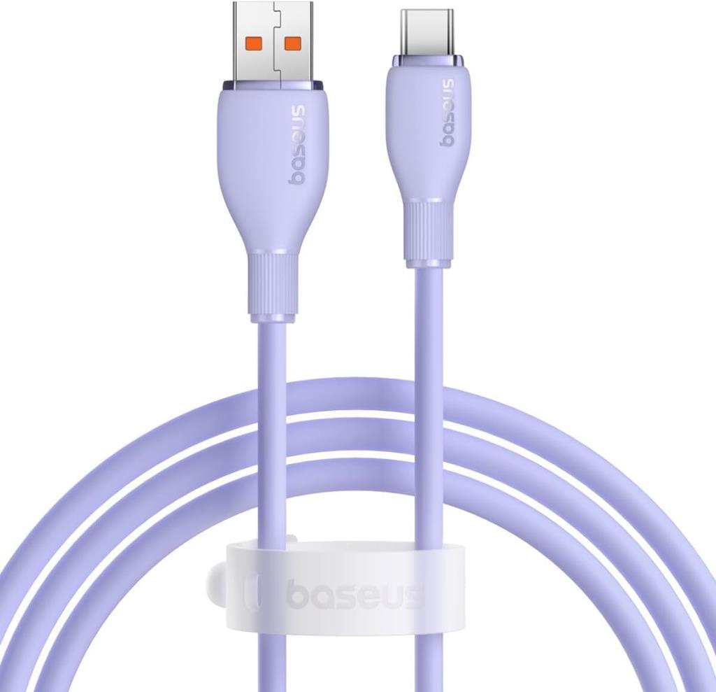 Baseus Pudding 1.2 m Mor USB to Type-C Hızlı Şarj Kablosu Outlet