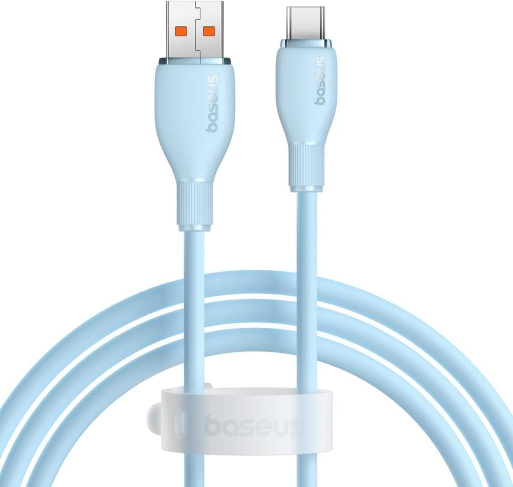Baseus Pudding 1.2 m Mavi USB to Type-C Hızlı Şarj Kablosu Outlet