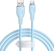 Baseus Pudding 1.2 m Mavi USB to Type-C Hızlı Şarj Kablosu Outlet