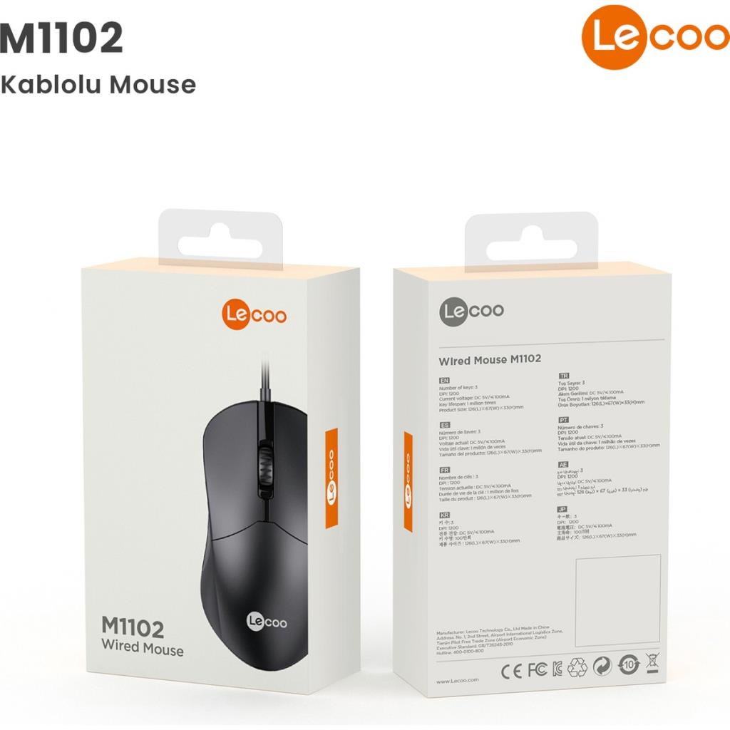 Lenovo Lecoo M1102 Optik Kablolu Mouse Outlet