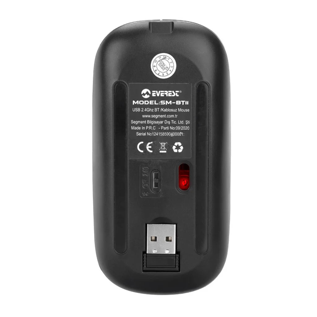 Everest SM-BT11 Şarjlı Optik Kablosuz Mouse - OUTLET