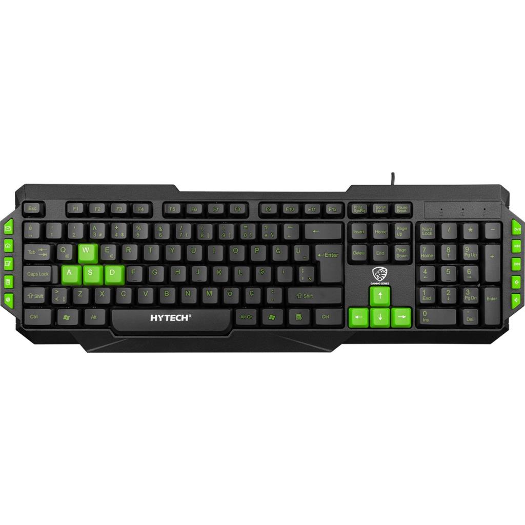 Hytech HYK-46 Yeşil Kablolu Oyuncu Klavyesi Outlet