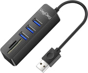 VegGieg USB 2.0 SD - MicroSD Kart Okuyucu ve 3 Port USB Çoklayıcı Hub
