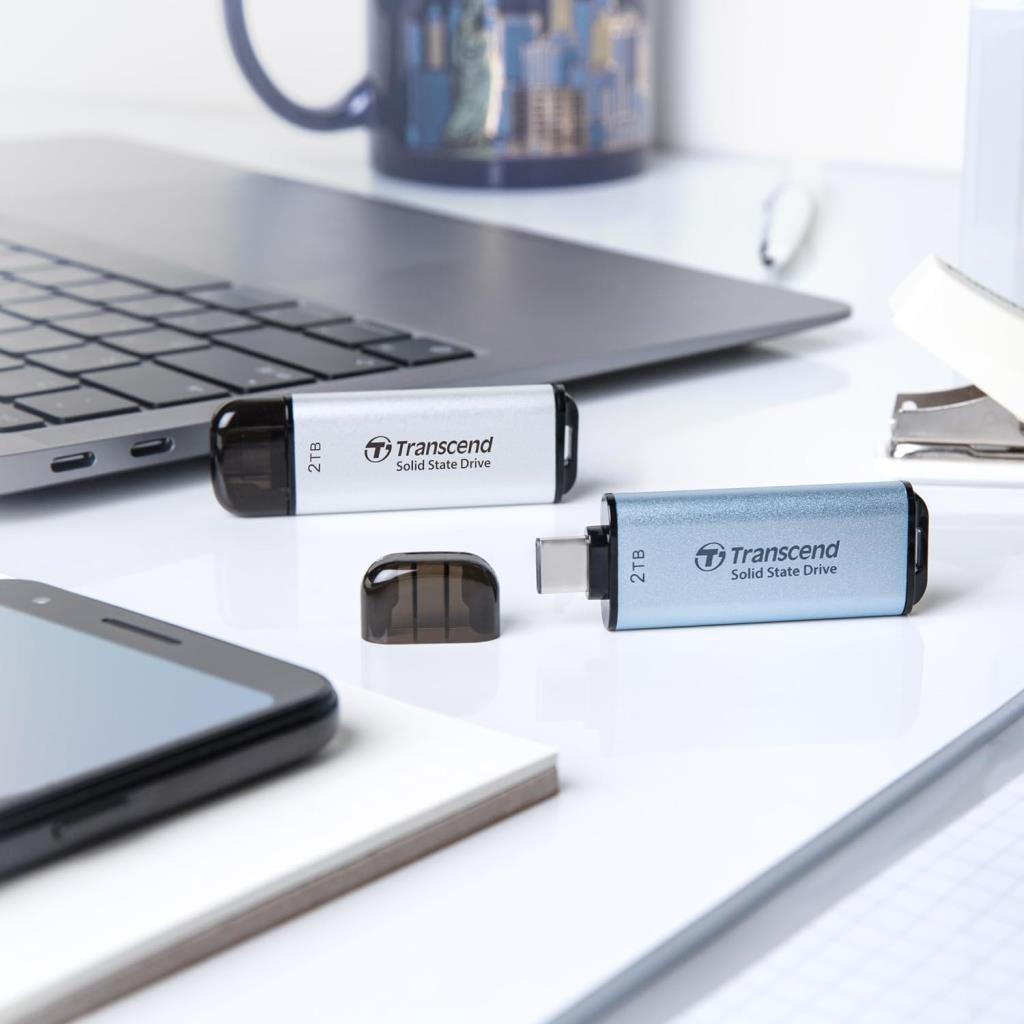 2TB Transcend ESD300 Portable SSD USB Type-C Sky Blue-OUTLET