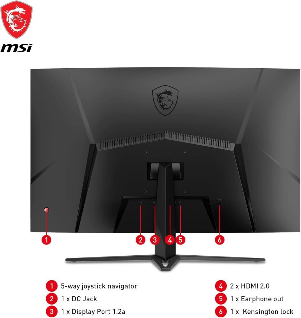 MSI G32C4X 31.5" 1 ms Full HD Curved 250 Hz Oyuncu Monitörü Outlet