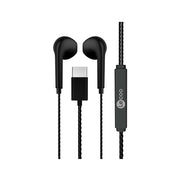Lecoo EH104 Kablolu Type-C Girişli Mikrofonlu Kulak İçi Kulaklık - Sağlam Kablo Yapısı, Ses Ayarı Panelli, Stereo HD Mikrofon, Spor İş, Oyun için Evrensel Uyumluluk, Kulak İçi Kulaklık Siyah Teşhir