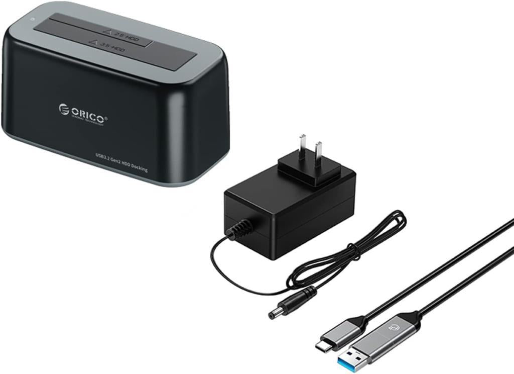 Orico USB 3.2 Gen2 1BAY 10Gbps 2.5 ve 3.5 inç SATA HDD SSD Dock Station - Outlet