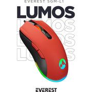 Everest SGM-L1 Lumos Kırmızı RGB Optik Kablolu Oyuncu Mouse Teşhir