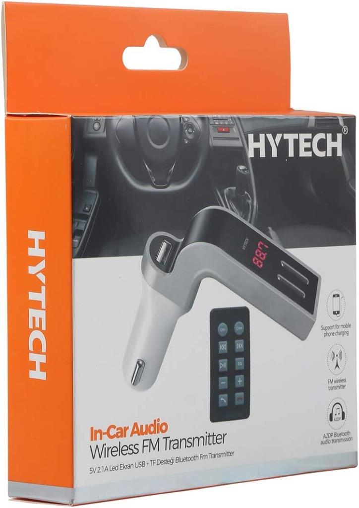 Hytech Hy-xcb75 5v 2.1a Led Ekran Usb+tf Desteği Gri Bluetooth Fm Transmitter - Teşhir