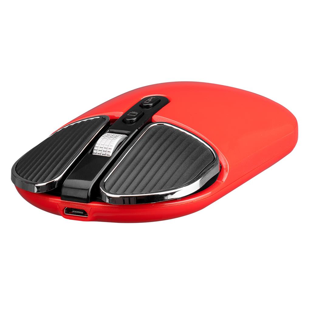 Everest SM-619 Kırmızı Şarjlı Sessiz Optik Kablosuz Mouse