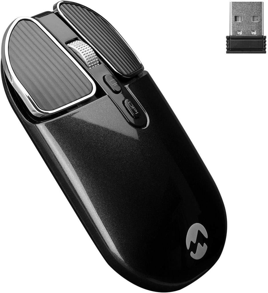Everest SM-619 Metalik Siyah 1600dpi Süper Sessiz Şarjlı Premium Kablosuz Mouse Teşhir