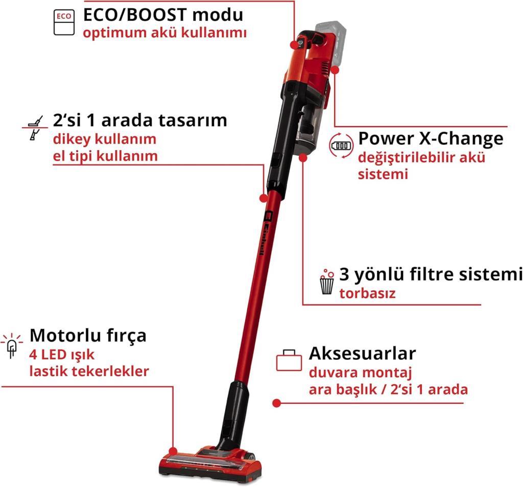 Einhell TE-SV 18 Li مكنسة عمودية لاسلكية قابلة لإعادة الشحن (عرض)