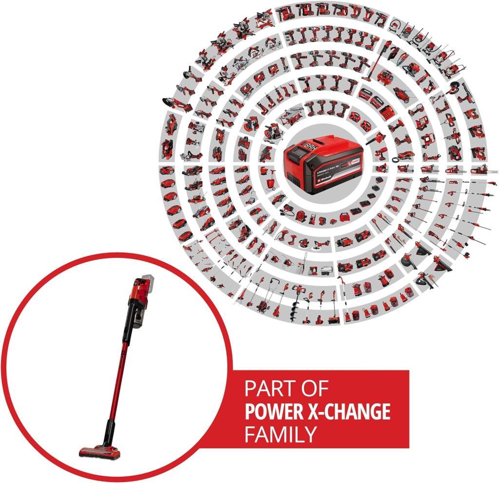 Einhell TE-SV 18 Li مكنسة عمودية لاسلكية قابلة لإعادة الشحن (عرض)