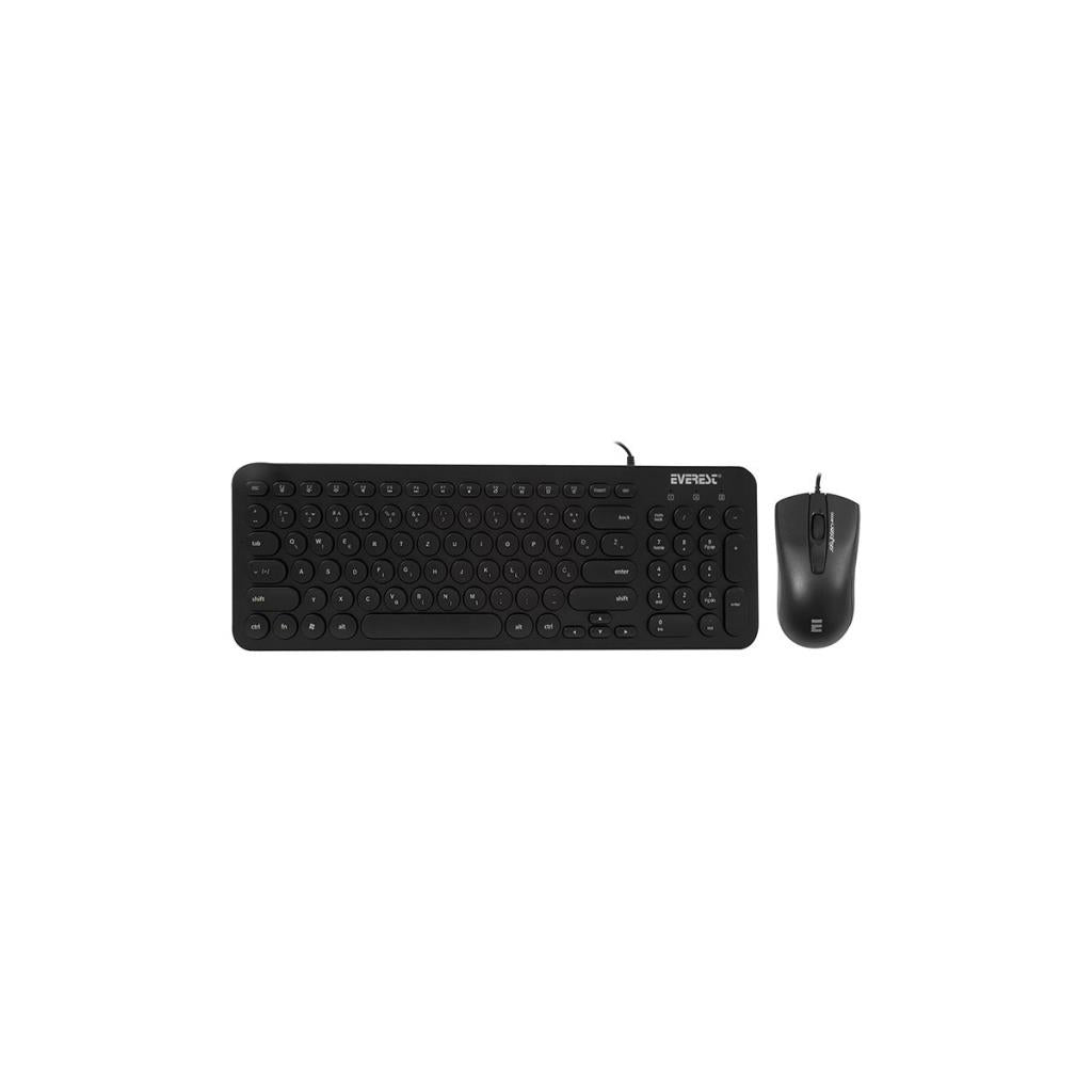Everest KM-01K Siyah Kablolu Klavye Mouse Seti Teşhir
