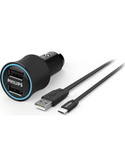 Philips DLP2553V 2.1A Micro USB Kablolu Araç Şarj Aleti Outlet