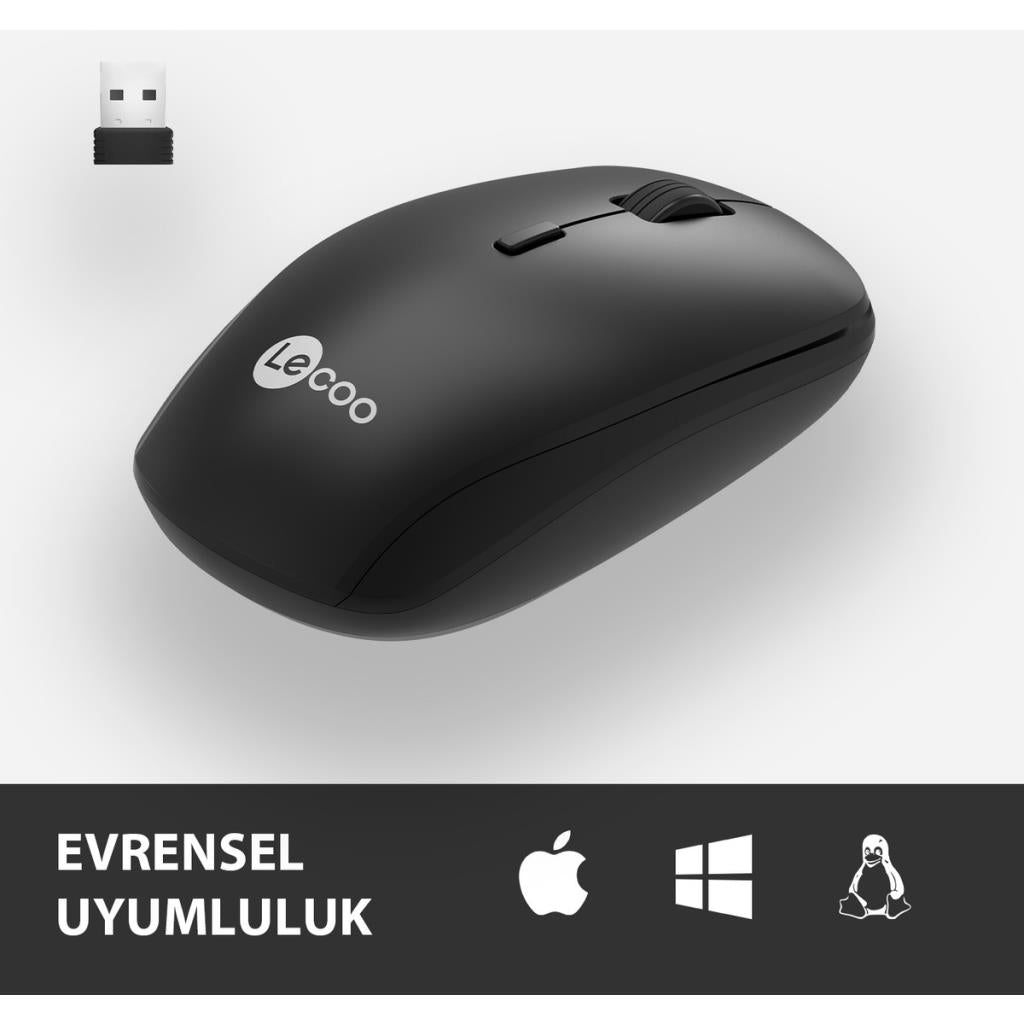 Lenovo Lecoo WS203 Ergonomik Optik Kablosuz Mouse Teşhir