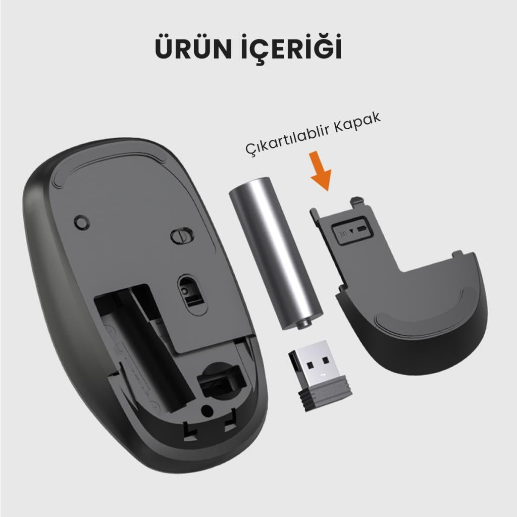 Lenovo Lecoo WS203 Ergonomik Optik Kablosuz Mouse Teşhir