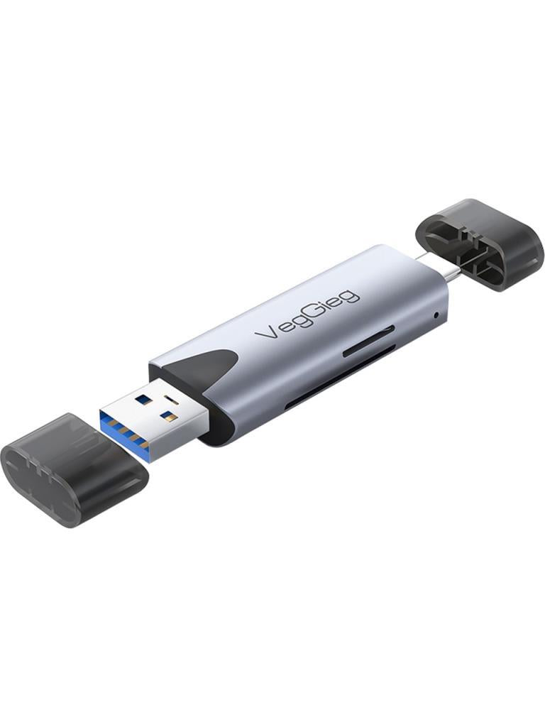 VegGieg Type-C ve USB 2.0 Sd-Microsd Tf Kart Okuyucu