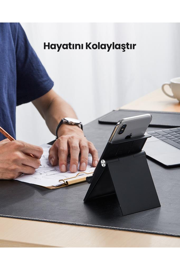 Ugreen Yükseklik Ayarlı Telefon Tutucu Standı, Siyah, 80903
