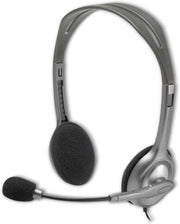 Logitech H110 Kablolu Stereo Kulak Üstü Mikrofonlu Kulaklık, 3,5 mm Jak Girişi, Gri Teşhir