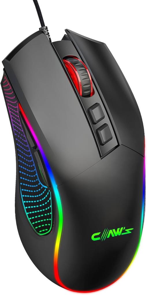 Claws Crossfire V1 Siyah RGB Makrolu Optik Kablolu Oyuncu Mouse - OUTLET