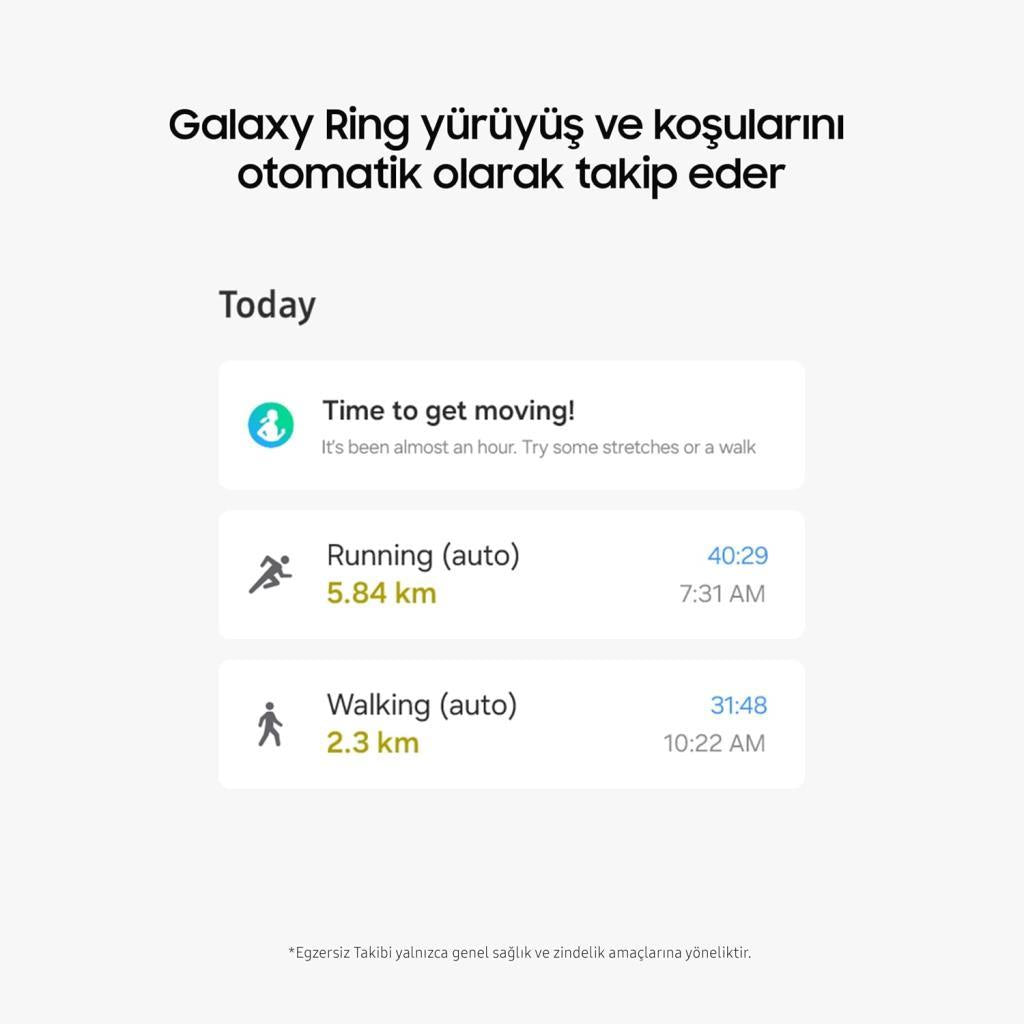 Samsung Galaxy Ring Gümüş Akıllı Yüzük - Outlet