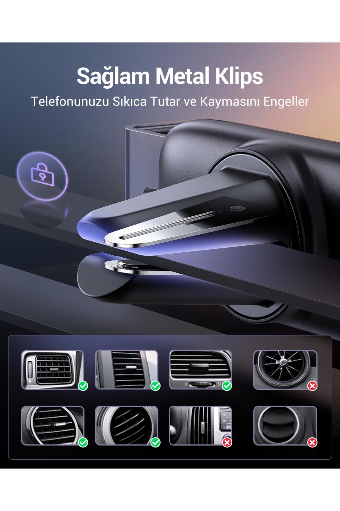 Ugreen Alüminyum Klima Havalandırma Izgarası Için Telefon Tutucu