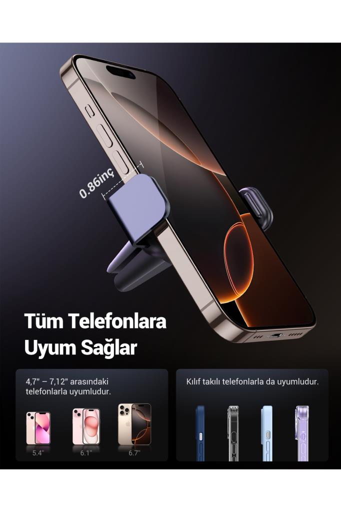Ugreen Alüminyum Klima Havalandırma Izgarası Için Telefon Tutucu