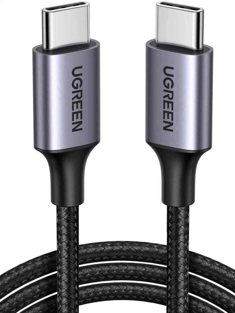 UGREEN USB C auf USB C Kablo 60W PD 2.0, PPS USB-C Ladekabel iPhone 15 Pro Max ile uyumlu Galaxy S23 S22 S21 A54 A34 A14 MacBook Air M2 iPad Pro 12.9 iPad Air 5/Mini 6, Pixel 7 Pro usw. (1M) -Teşhir