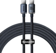 Baseus Crystal Shine 100W 120 cm PD Type-C Şarj Kablosu Siyah Outlet