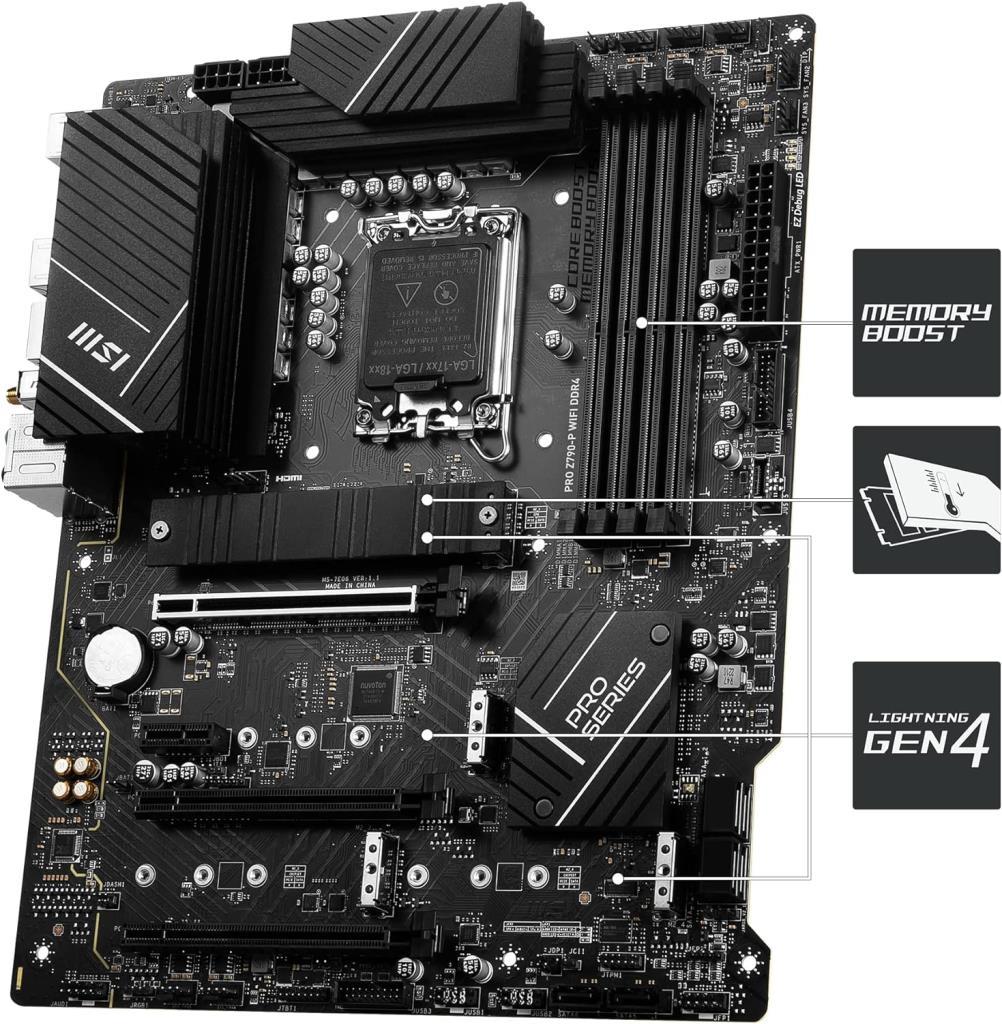 MSI Pro Z790-P Wi-Fi DDR4 Intel LGA1700 ATX Anakart - TEŞHİR