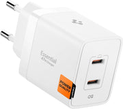 Spigen 47W USB-C 2 Port Mini Hızlı Şarj Aleti Samsung PPS 2.0 GaN Pro Akım Koruma Type-C ACH08707 - Outlet