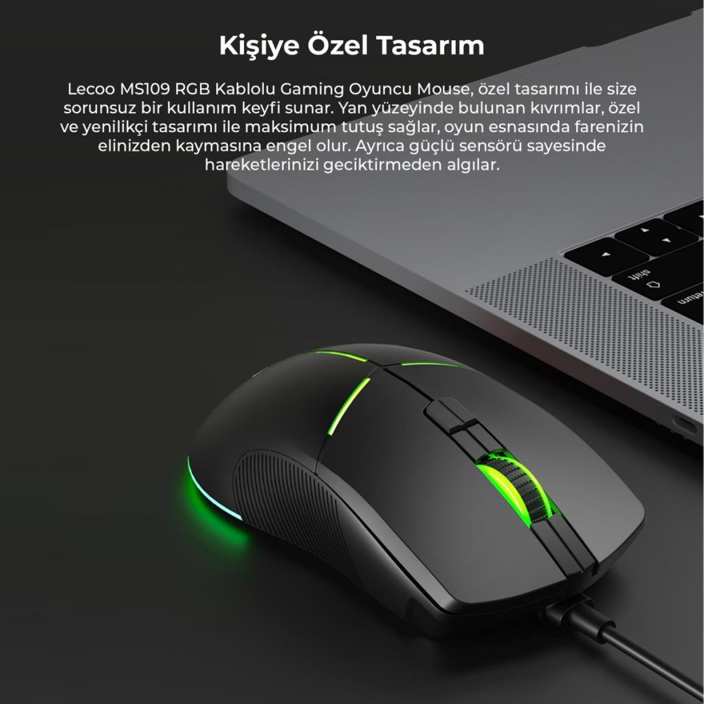 Lenovo Lecoo MS109 RGB Optik Kablolu Oyuncu Mouse Outlet