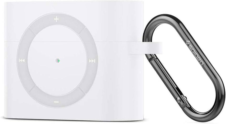 Spigen AirPods Pro ile Uyumlu Kılıf Classic Shuffle Retro Tasarım Beyaz Kapak - ASD02217 - Outlet