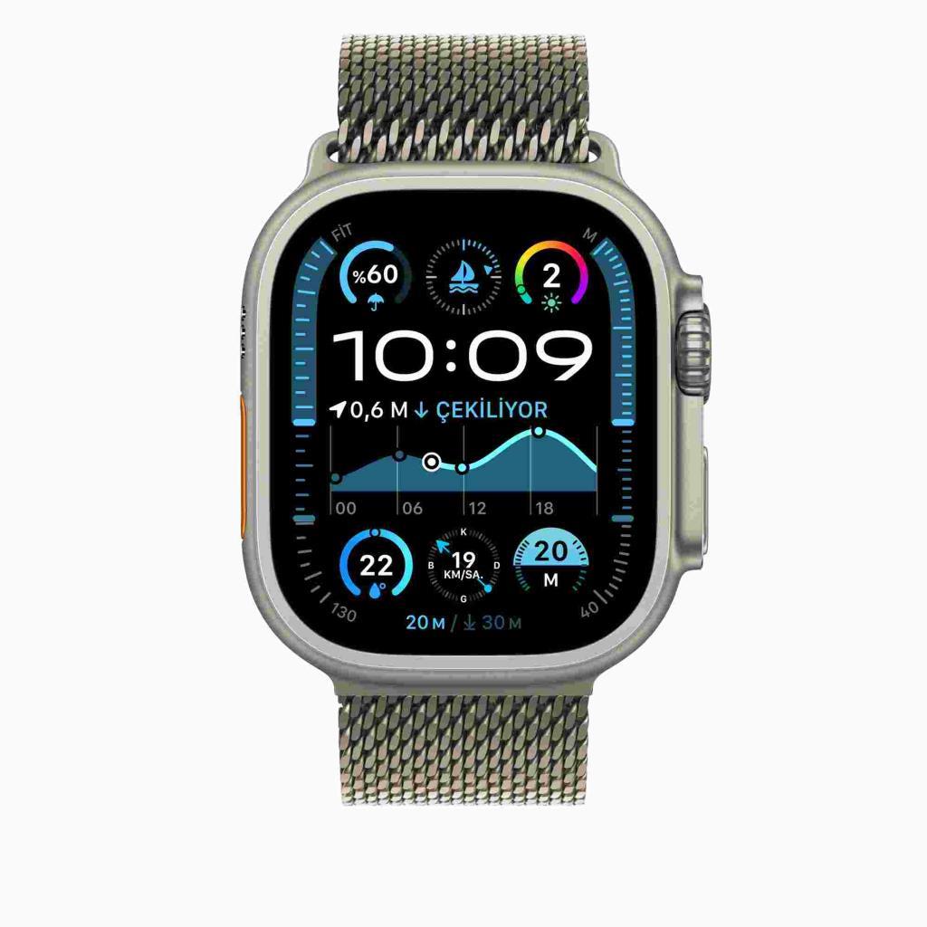 49mm Natural Titanium Milanese Loop - Large-Outlet