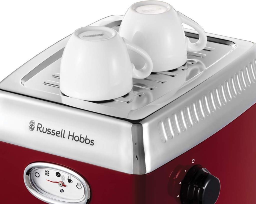 Russell Hobbs 28250-56 Retro Red Espresso Machine Display 