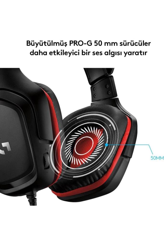 Logitech G332 981-000757 Kablolu Mikrofonlu Kulak Üstü Oyuncu Kulaklığı Outlet