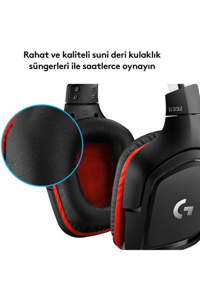 Logitech G332 981-000757 Kablolu Mikrofonlu Kulak Üstü Oyuncu Kulaklığı Outlet
