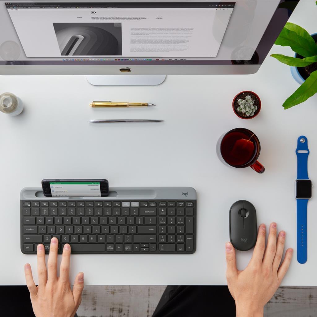 Logitech K580 Slim Bluetooth Siyah Klavye Outlet