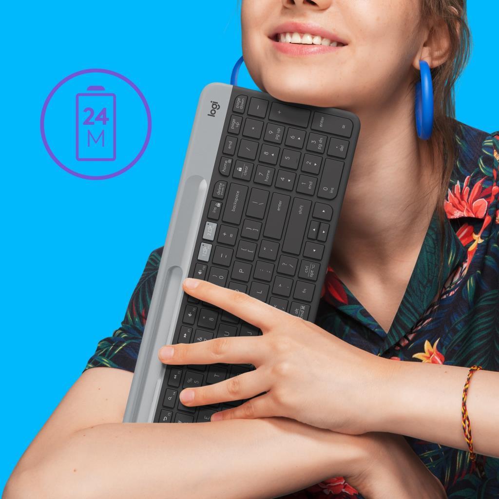 Logitech K580 Slim Bluetooth Siyah Klavye Outlet