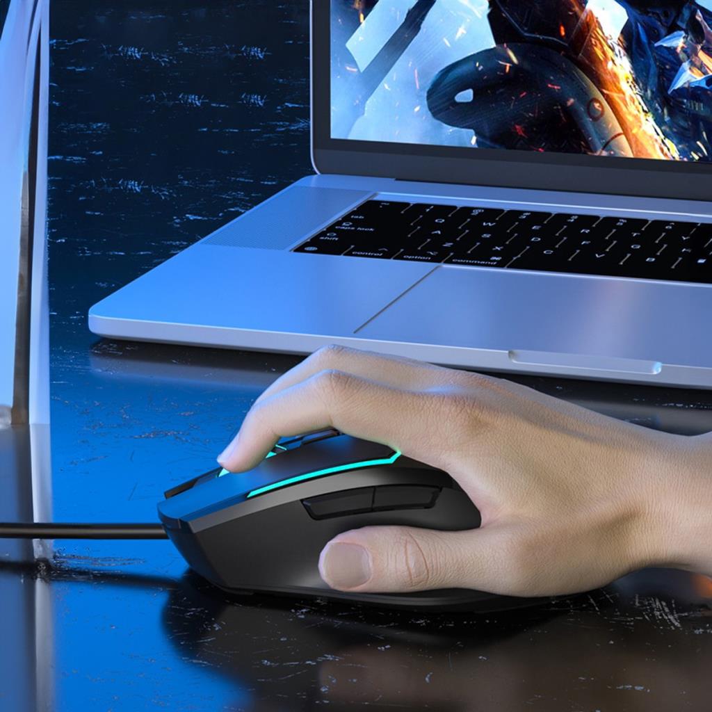 Lenovo Lecoo MS106 RGB Ergonomik Optik Kablolu Oyuncu Mouse Outlet