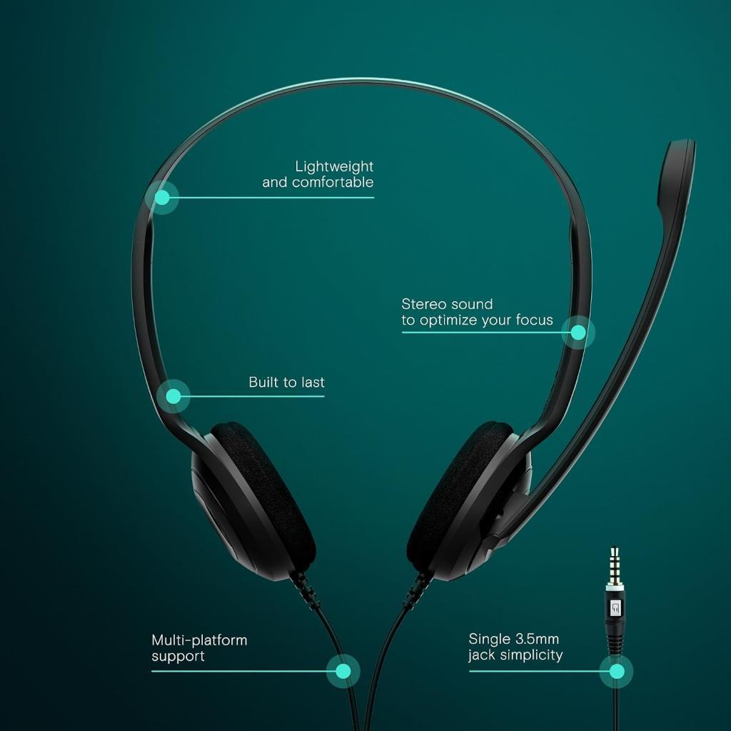 Sennheiser PC 5 Chat Çift Taraflı Kafa Üstü VoIP Kulaklık - TEŞHİR